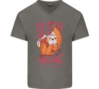 Bradipo da Trekking Squadra Rambling Divertente Uomo Scollo A V Cotone T-Shirt