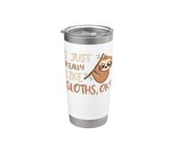Bradipo I Just Really Like Sloths Ok Bicchiere termico in acciaio inox doppia parete