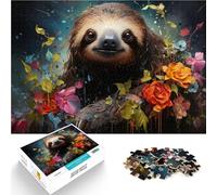 Bradipo in fiore Puzzle da 2000 pezzi per adulti Aiuta il cervello ad allenare i giocattoli che creano dipendenza per coltivare la pazienza Un'opera d'arte 70x100cm