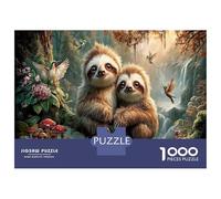 Bradipo Jigsaw Puzzle Impossible 1000 Pezzi Cascata nella foresta pluviale autunnale Decorazione Per La Casa. Rilassamento E Intelligence Per Adulti E Bambini Da 12 Anni 70x50cm/1000pcs