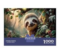 Bradipo Jigsaw Puzzle Impossible 1000 Pezzi Ruscello nella foresta Decorazione Per La Casa. Giochi Rilassamento E Intelligence Per Adulti E Ragazzi Da 14 Anni 70x50cm/1000pcs