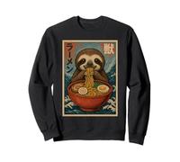 Bradipo Mangiare Ramen Kawaii Anime Pet Bradipi Foodie Art Felpa