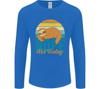 Bradipo Nope Non Oggi Divertente Pigro Uomo Manica Lunga T-Shirt