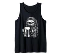 Bradipo Pesante con Boccale di Birra Punk Rocker Animal Canotta