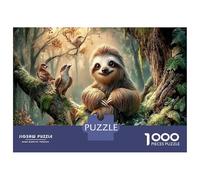 Bradipo Puzzle Impossible 1000 Pezzi Bosco muschioso illuminato dal sole Decorazione Per La Casa. Rilassamento E Intelligence Per Adulti E Ragazzi Da 14 Anni 38x26cm/1000pcs