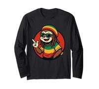 Bradipo Rasta Dread Occhiali da Sole Segno Peace Maglia a Manica