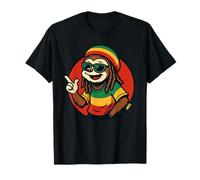 Bradipo Rasta Dread Occhiali da Sole Segno Peace Maglietta