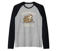 Bradipo Slow Life Bradipo Yoga Etico Vivere Anti-Hustle Maglia con Maniche Raglan