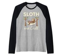 Bradipo Slow Life Bradipo Yoga Etico Vivere Anti-Hustle Maglia con Maniche Raglan