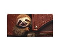 Bradipo su cerniera Banner e cartelli per interni ed esterni Banner decorazione per feste Banner personalizzato con occhielli sfondo compleanno segno poster sfondo foto sfondo per eventi di nozze