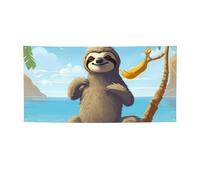 Bradipo sulla spiaggia Banner stampa bandiera per interni ed esterni banner per feste e cartelli poster personalizzato sfondo fotografico sfondo per affari, laurea, matrimonio, eventi, decorazione