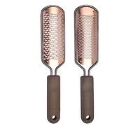 BradOc 2 pezzi di calli rasp callus slicer foot file rasp callus remover in acciaio inossidabile foot care pedicure oro rosa,Marrone
