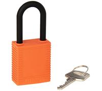 Brady 123346 - Lucchetto di blocco, con chiave, 1/5", colore: Arancione