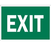 Brady 22493 - Segnale di uscita e direzione in plastica, 17,8 x 25,4 cm, Legend "Exit"