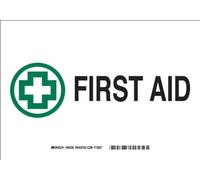 Brady 22669 - Targa in plastica per primo soccorso, 17,8 x 25,4 cm, Legend "First Aid (con Picto)"