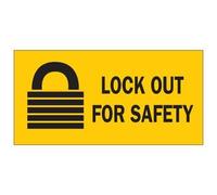 Brady 88303 Cartello di blocco - Lockout for Safety & Compliance Signs /OSHA & ANSI Compliant Safety Signs /Electrical Safety Signs & Arc Flash Signs & Lock-out Signs Metal Sign Tin
