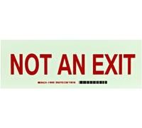 Brady 90492 25,4 cm larghezza x 8,9 cm altezza b-324 mani autoadesive in poliestere Exit e segni diretti, verde su rosso, Legend "Nicht ein Exit"