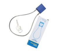 Brady Lucchetto con Cavo Compatto Confezione da 1 - Lucchetto di Sicurezza Lockout Tagout - Chiavi Diverse - 32mm x 35mm x 16mm - Lunghezza del Cavo 400mm, Rosso