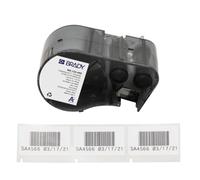 Brady Etichette criogeniche in poliestere per stampante di etichette M510, M511 - Per Attrezzature di Laboratorio - Nero su bianco (44,45 mm x 25,40 mm) - M5-125-490