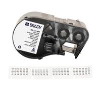 Brady Etichette in Tessuto in nylon per Stampante Etichette BMP41/BMP51/BMP53/M511-180 Etichette Industriali Adesive - Nero su bianco (25,40 mm (L) x 12,70 mm (A)) - M4-131-499