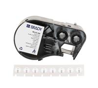 Brady Etichette in Tessuto in nylon per Stampante Etichette BMP41/BMP51/BMP53/M511-240 Etichette Industriali Adesive - Nero su bianco (9,53 mm (∅)) - M4-82-499