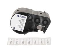 Brady Etichette in Tessuto in nylon per Stampante Etichette BMP51/BMP53/M511-200 Etichette Industriali Adesive - Nero su bianco (22,86 mm (L) x 12,70 mm (A)) - M5-84-499