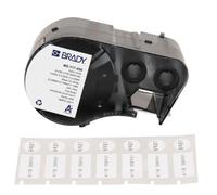 Brady Etichette in Tessuto in nylon per Stampante Etichette BMP51/BMP53/M511-240 Etichette Industriali Adesive - Nero su bianco (22,86 mm (L) x 12,70 mm (A) x 11,18 mm (∅)) - M5-117-499