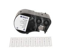Brady Etichette in Tessuto in nylon per Stampante Etichette BMP51/BMP53/M511-240 Etichette Industriali Adesive - Nero su bianco (25,40 mm (L) x 9,53 mm (A) x 9,53 mm (∅)) - M5-118-499