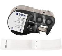 Brady Etichette in Vinile autolaminante per Stampante Etichette BMP41/BMP51/BMP53/M511-110 Etichette Industriali Adesive - Nero su bianco, trasparente (25,40 mm (L) x 63,50 mm (A)) - M4-51-427