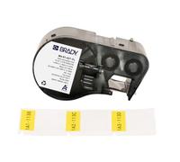Brady Etichette in Vinile autolaminante per Stampante Etichette BMP41/BMP51/BMP53/M511-180 Etichette Industriali Adesive - Nero su giallo, trasparente (25,40 mm (L) x 38,10 mm (A)) - M4-91-427-YL