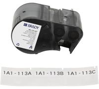 Brady Etichette in Vinile autolaminante per Stampante Etichette BMP51/BMP53/M511 - 140 Etichette Industriali Adesive - Nero su bianco, trasparente (44,45 mm (L) x 25,40 mm (A)) - M5-133-427