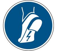 Brady ISO Safety Sign - Wear Anti-Static Footwear, PIC M032-DIA 315-PE-CRD/1, 831074 (Anti-Static Footwear)