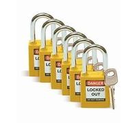 BRADY Italia - MOD813637 - Set di 6 Lucchetti di Sicurezza