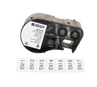 Brady M4-47-422 / 170738, 25.40 mm x 12.70 mm, Polyester, testo nera / sfondo bianco