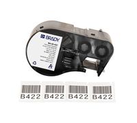 Brady M4-49-422 / 170739, 25.40 mm x 25.40 mm, Polyester, testo nera / sfondo bianco