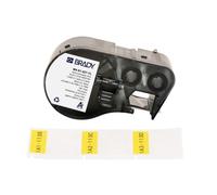 Brady Etichette in Vinile autolaminante per Stampante Etichette BMP41/BMP51/BMP53/M511-180 Etichette Industriali Adesive - Nero su giallo, trasparente (25,40 mm (L) x 38,10 mm (A)) - M4-91-427-YL