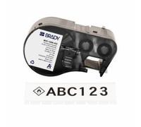 Nastro per etichette in poliestere Brady per stampanti di etichette M410 & M510 - Etichette autoadesive - Multiuso - Nero su bianco (25,40 mm x 7,62 m) - M4C-1000-422