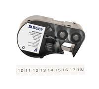Brady M4C-318-498 / 170783, 8.08 mm x 4.88 m, Vinile, testo nero / sfondo bianco