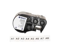 Brady M4C-375-422 / 170730, 9.53 mm x 7.62 m, Poliestere, testo nero / sfondo bianco