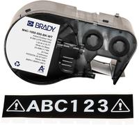 Brady M4C-500-595-BK-WT / 170821, 12.70 mm x 7.62 m, Vinile, testo bianco / sfondo nero