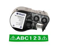Brady M4C-500-595-GN-WT / 170815, 12.70 mm x 7.62 m, Vinile, testo bianco / sfondo verde