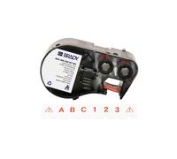 Brady M4C-500-595-WT-RD / 170819, 12.70 mm x 7.62 m, Vinile, testo rossa / sfondo bianco