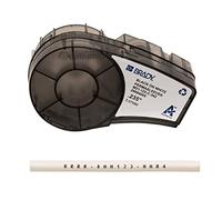 Brady Nastro Etichettante PermaSleeve Termorestringente per M210, M211 - Etichettatura Elettrica e Marcatura Cavi - nero su bianco (6.00 mm x 2.10 m) - M21-125-C-342