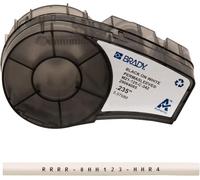 Brady Nastro Etichettante PermaSleeve Termorestringente per M210, M211 - Etichettatura Elettrica e Marcatura Cavi - nero su bianco (6.00 mm x 2.10 m) - M21-125-C-342