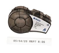Brady Nastro in Poliestere per Stampanti di Etichette M211 e M210 - Etichette da laboratorio resistenti ai solventi - Nero su bianco (12,7 mm x 6,4 m) - M21-500-488