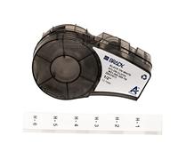 Brady Nastro in tessuto di nylon per stampanti di etichette M211 e M210 - Nastro autoadesivo - Etichette impermeabili per morsettiere - Nero su bianco (12,70 mm x 4,88 m) - M21-500-499-TB