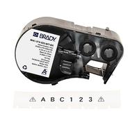 Brady Nastro in Vinile Etichettatrice per Stampanti M410, M510, M511 - Etichette Industriali Autoadesive - Nero su Bianco (9,53 mm x 7,62 m) - M4C-375-595-WT-BK