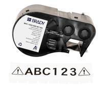 Brady Nastro in Vinile per Stampante Etichette BMP41/BMP51/BMP53/M511 - Etichette Industriali Adesive - Nero su bianco (25,40 mm (L) x 7,62 m (l)) - M4C-1000-595-WT-BK