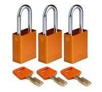 Brady SafeKey - Lucchetto di blocco in alluminio, 3,8 cm, acciaio Shkl