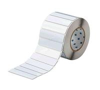 Brady THTEP-174-593-.5 10,2 cm di larghezza x 2,5 cm di altezza, B-593 in poliestere adesivo con finitura lucida bianca a trasferimento termico etichetta pannello rialzata (500 per rotolo)